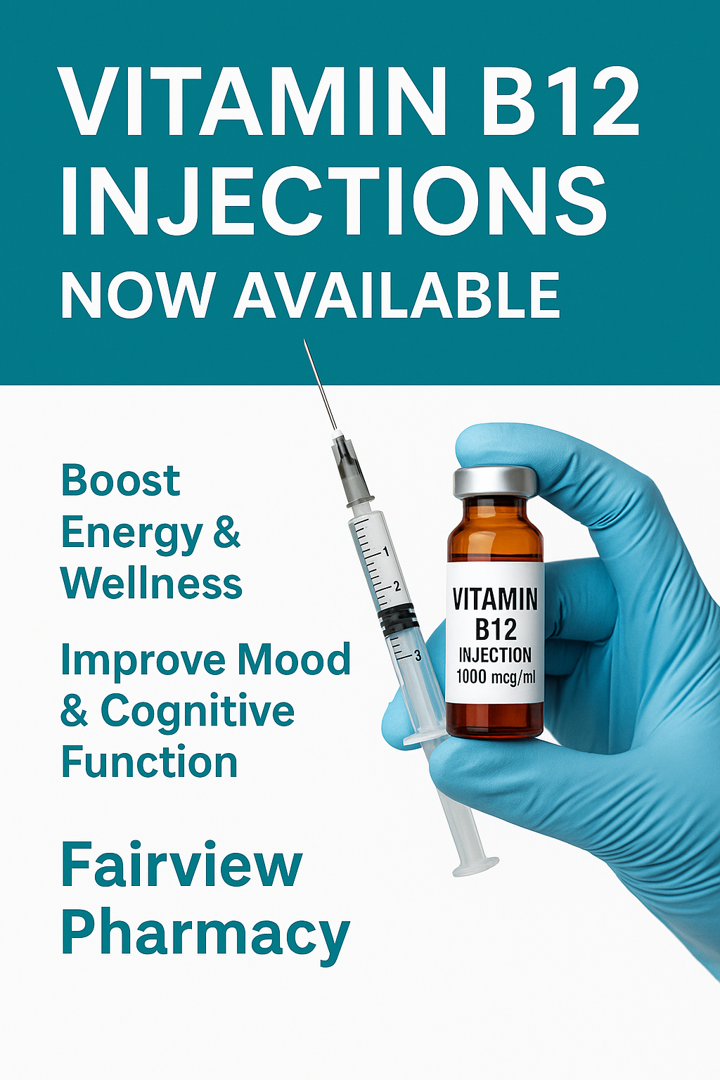 Boost Your Health: Introducing Vitamin B12 Injections at Fairview Pharmacy